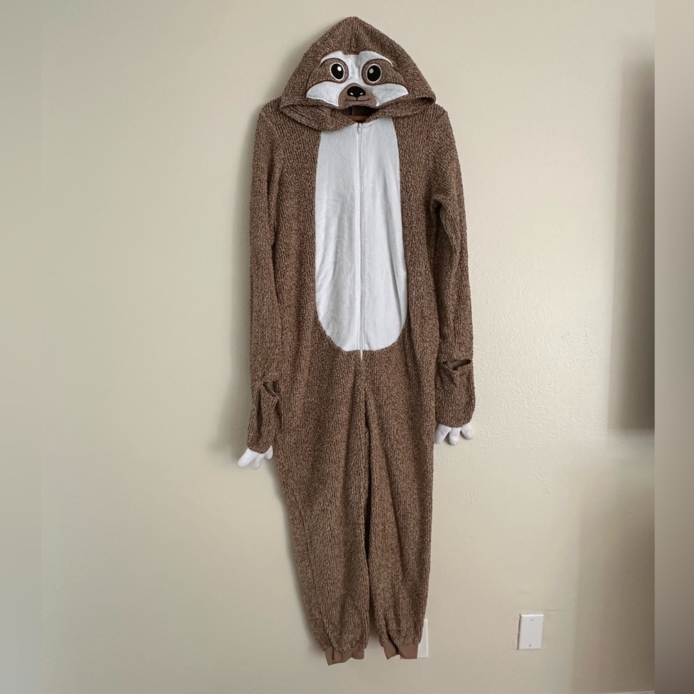 Sloth Costume Adult Women’s Plus 16-18 XXL One Piece Celebrate Halloween Zip Up